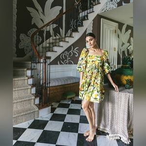 NWT Cara Cara Sip Sip Fruit-Print Dress Size: S